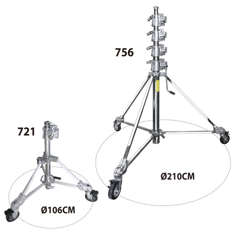 Kupo Jumbo Stand 2 Sections With Braked Wheel 721_b4