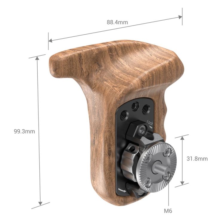 SmallRig Left Side Wooden Grip with Arri Rosette 1891