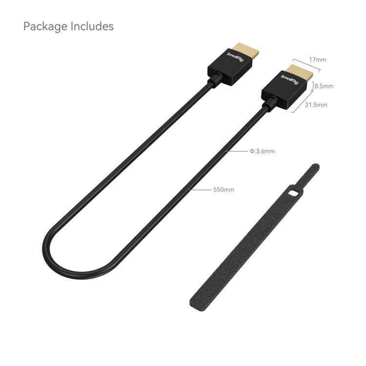 SmallRig Ultra Slim 4K HDMI Cable (A to A) 55cm 2957