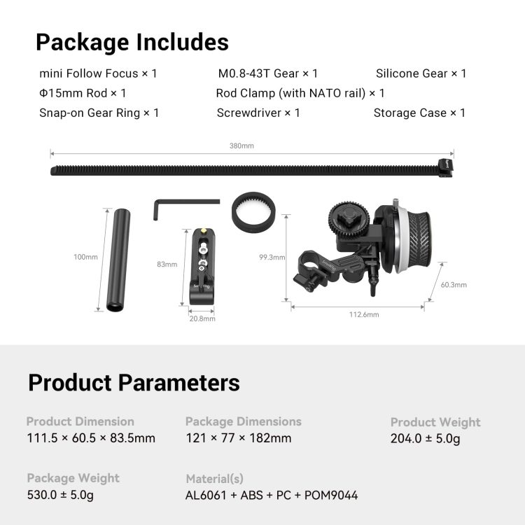 SmallRig Mini Follow Focus 3010