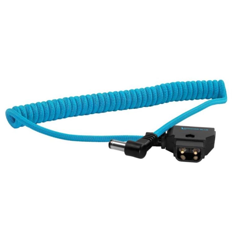 Kondor Blue D-Tap to DC Right Angle Coiled Cable (5.5 X 2.5Mm) (Canon C70/Atomos)