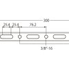 Kupo Cheese Bar Mounting Plate With 3/8″ -16 Female Thread *30cm