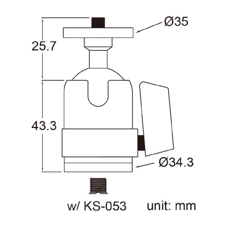 Kupo KS-CB05 Midi Ball Head